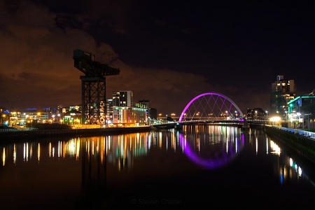 Dramatic Glasgow at night
